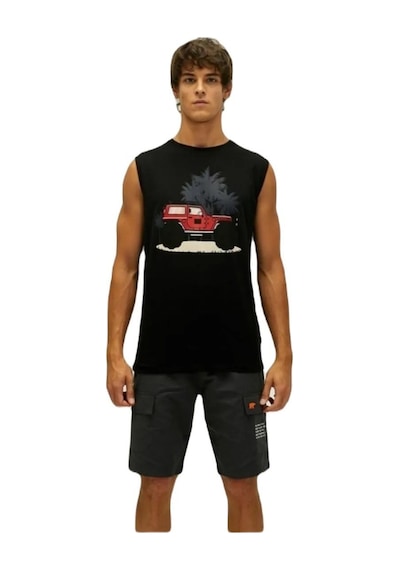 Bad Bear Days Off Tank-Top Erkek Kolsuz Tişört Siyah 22.01.23.003 Bad Bear Days Off Tank-Top Erkek Kolsuz Tişört Siyah 22.01.23.003