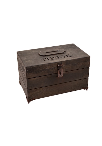 Retro Tipbox 24cm X 14cm Genişlik 12cm Yükseklik Siyah