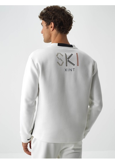 Xint Ekru Pamuk Dokulu Regular Fit Sweatshirt 300344