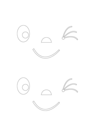 Beyaz Oto Yapıştırma 2 Adet Smile Gülücük Sticker