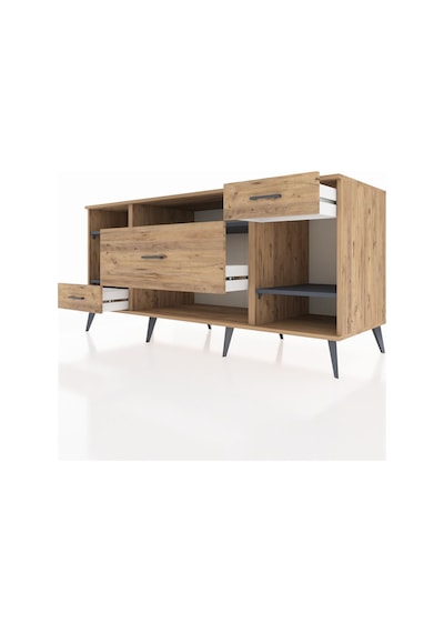 Kronos Konsol 4 Raflı 3 Çekmeceli 176x59x83 Çam-antrasit/çam Antrasit/çam Kronos Konsol 4 Raflı 3 Çekmeceli 176x59x83 Çam-antrasit/çam Antrasit/çam