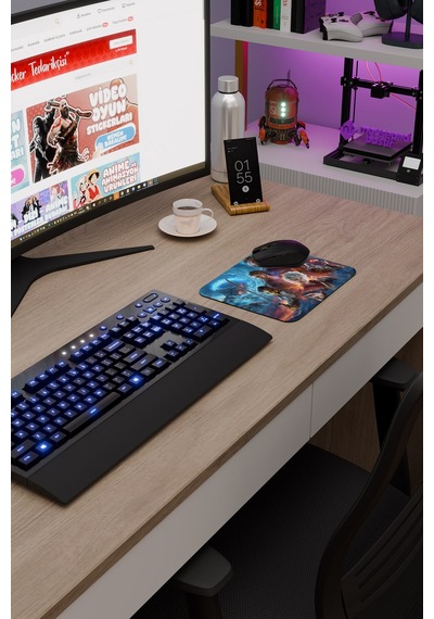 Baldur's Gate 3 Kaymaz Dikişli Kauçuk Oyuncu Mousepad V1 - 22x18 Gaming Mouse Pad Fare Altlığı
