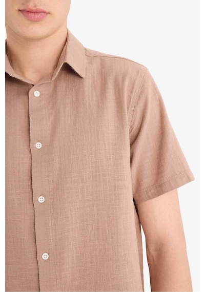 DeFacto %100 Pamuk Regular Fit Polo Yaka Yazlık Kısa Kollu Gömlek D8613AX25SMBN300
