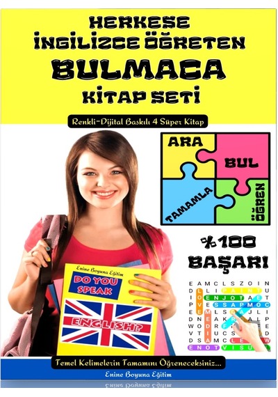 Herkese İngilizce Öğreten Bulmaca Kitap Seti 4 Kitap