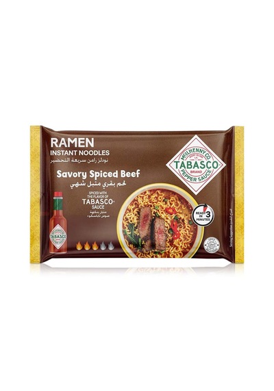 Tabasco Ramen Instant Noodles Savory Spiced Beef 75g
