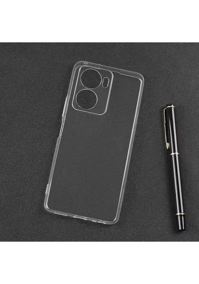 Vivo Y16 Kılıf Şeffaf Silikon Hibrit Case Kapak
