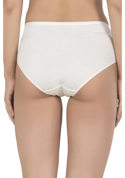 Özkan Underwear Özkan 23922 3'lü Paket Kadın Pamuklu Modal Esnek Yumuşak Yüksek Bel Bato Külot Ekru