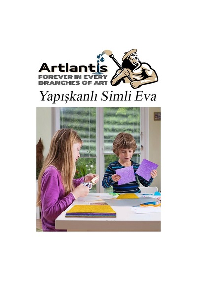 Simli Yapışkanlı Eva 25x35 Cm 10 Renk 1 Paket Yapışkanlı Eva Süngeri 10'lu Okul Kreş Anasınıfı Elişi Etkinlikleri