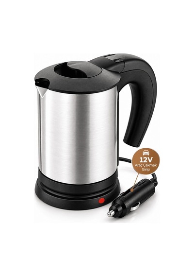 Lb Otomobil İçin 12v Çakmak Soketli Paslanmaz Çelik Taşınabilir Su Isıtıcı Seyahat Kettle