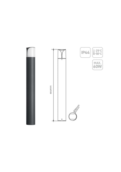 Ack Ag36-00322 E27 80 Cm Selge Alüminyum Bahçe Armatürü Diğer