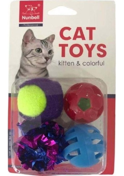 Nunbell Top Kedi Oyuncağı 4'lü