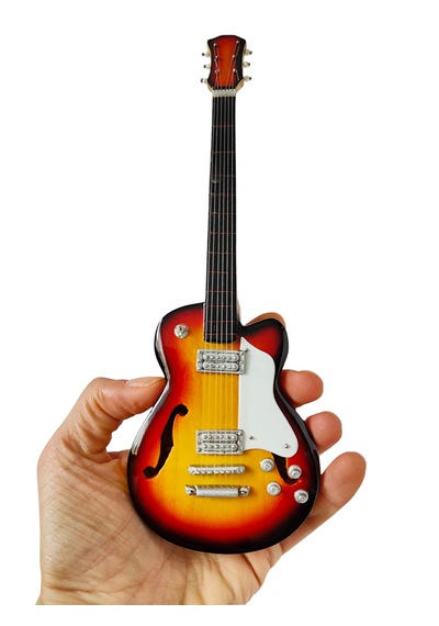 El Yapımı 1/4 Ölçek Minyatür Elektro Gitar Gibson Es-275 Sunburst