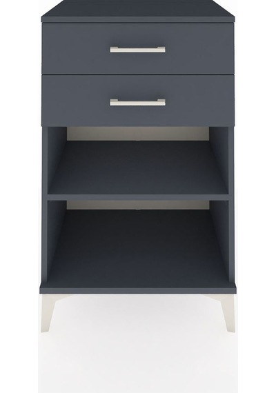 Hyperion Komodin Tek Raflı 2 Çekmeceli 60x44x96 Antrasit-antr... Antrasit