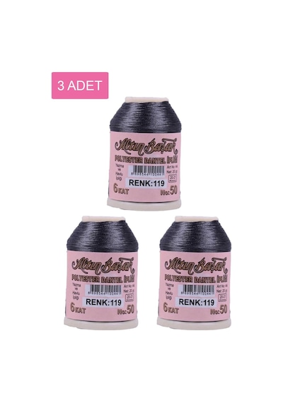 3 Adet Altınbaşak Oya Ve Dantel İpi 20 Gr - Royaleks - No: 119