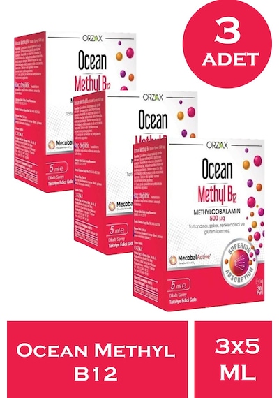 Ocean Methyl B12 500 Mcg Sprey 3 x 5 ML