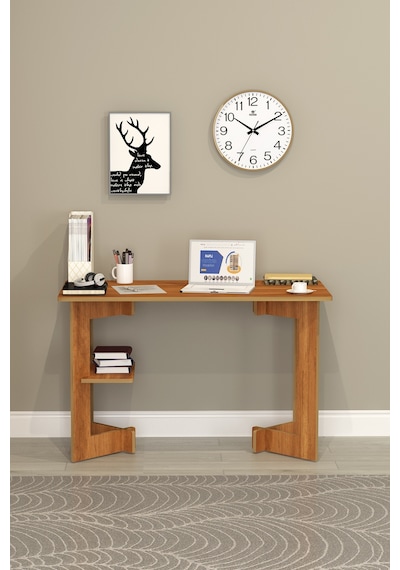 Asra Trend Raflı Modern Çalışma Masası ÇM-02 %100 MDF Bilgisayar Ofis Ders Masası Petra