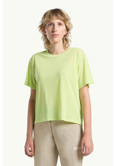 Jack Wolfskin Vonnan Crop T W Sarı Kadın Kısa Kol T-shirt 000000000102233079 Sari