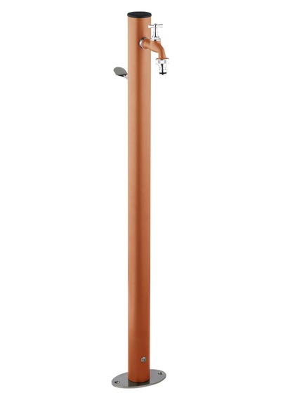 Loop Yuvarlak Bahçe Çeşmesi - Terracotta