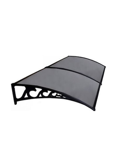 Plastik Ayak 6mm Levhalı Pratik Sundurma 100x300 Cm Antrasit Gri