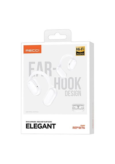 Recci REP-W76 Elegant Serisi OWS Wireless Hi-Fi Dijital Led Göstergeli Bluetooth 5.3 Kulak İçi Kulaklık