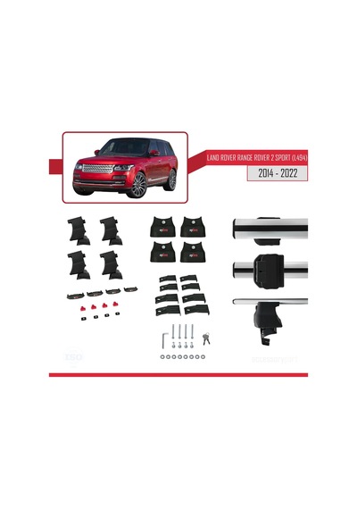 Land Rover Range Rover 2 Sport L494 2014-2022 Arası İle Uyumlu Ace-4 Ara Atkı Tavan Barı Gri