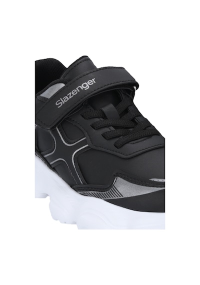 Slazenger Fıffy Unisex Çocuk Cırtlı Siyah / Gümüş Günlük Spor Ayakkabısı