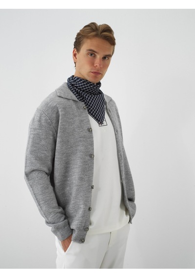 Xint Gri Yumuşak Dokulu Regular Fit Hırka 801861 Gri Melanj