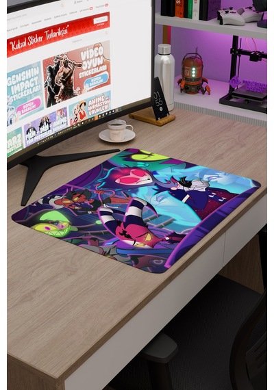 Helluva Boss Kaymaz Dikişli Kauçuk Oyuncu Mousepad V5 - 48x40 Xl Gaming Mouse Pad Fare Altlığı