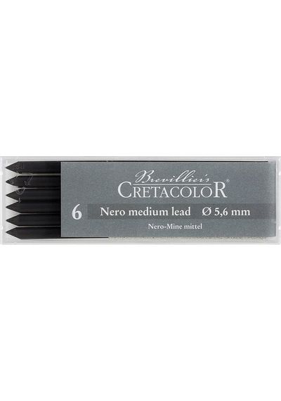 Cretacolor Portmin Uç Nero Medium - 5.6 Mm - 6'Lı