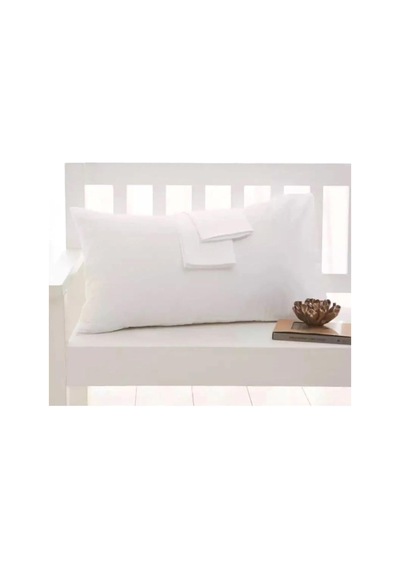 Beyaz Renkli Pamuklu Kumaştan Kapaklı Yastık Kılıfı 2 Adet 50 X 70 Cm Beyaz Tek Ebat 50 X 70 Çok Renkli