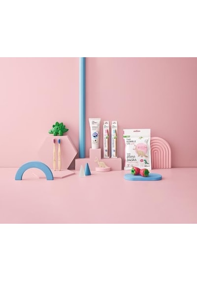 The Humble Co. - Humble Brush Baby Bebekler İçin Alıştırma Diş Fırçası - Pembe Açık Ahşap