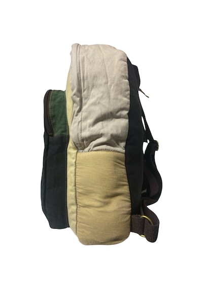 Old Cotton Cargo Kaliteli Tek Bölmeli Vintage Salaş Disayn Günlük Sırt Gezi Okul Kamp Çantası 32 Cm X 38 Cm Bej