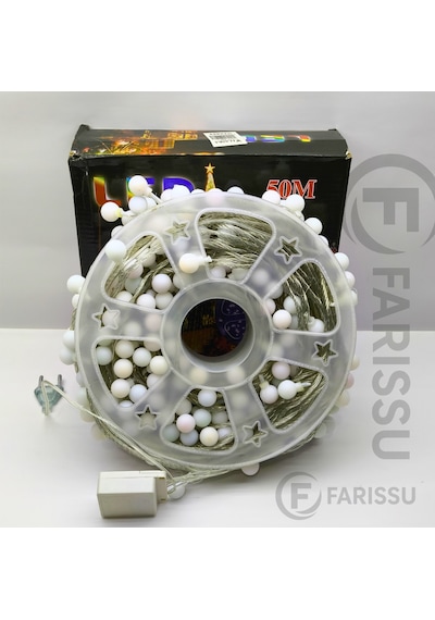 50 Metre Rgb Led Top Işık Metrede 5 Led Toplam 250 Led 8 Modlu Oda & Yılbaşı Aydınlatması Şeffaf