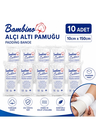 Bambino Alçı Altı Pamuğu 10cm 150cm 10 Adet