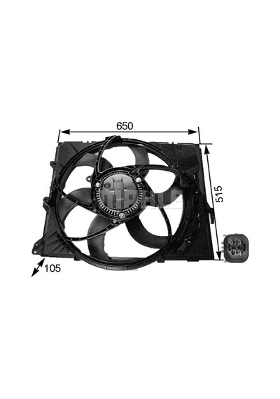 KNECHT CFF264000S Fan Motoru (Çap 490Mm) E81 E87 E82 E88 N52 B30 A (Eno:8Ew351043251)