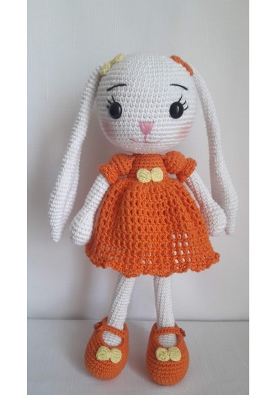 Amigurumi Turuncu Uzun Kulaklı Tavşan