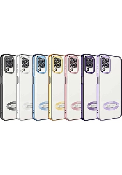 Samsung Uyumlu A12 Kılıf Kamera Korumalı Logo Gösteren Omega Kapak