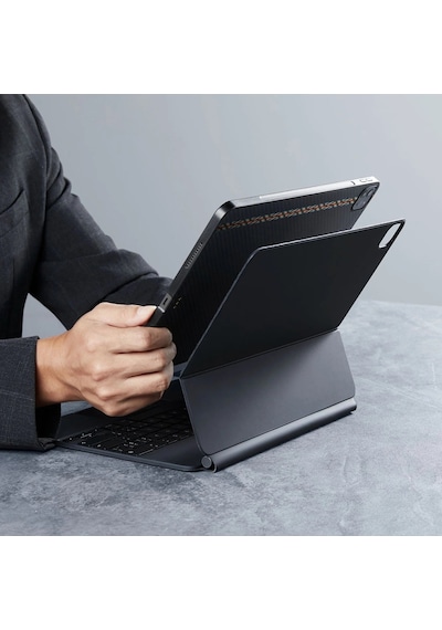 Apple Uyumlu iPad  Pro 11 2020 2.nesil Kılıf Aramid Fiber Pitaka Ultra-slim Classic Serisi Siyah-kırmızı