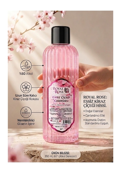 Kiraz Çiçeği Kolonyası 60 Ferahlatıcı Sakura Kokusu Kalıcı Ve Şık Günlük Kullanım İçin İdeal