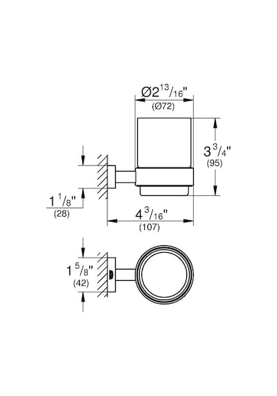 Grohe Diş Fırçalık Seti Eurocube Krom 40755001 Diğer