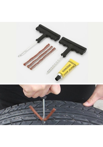 Buffer 6 Parça Araba Motosiklet Otomobil Bisiklet Lastik Tamir Kiti Araç Bakım Seti