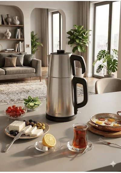 Sunny SN5CKM36 Teapot 1.8 L Paslanmaz Çelik Çay Makinesi