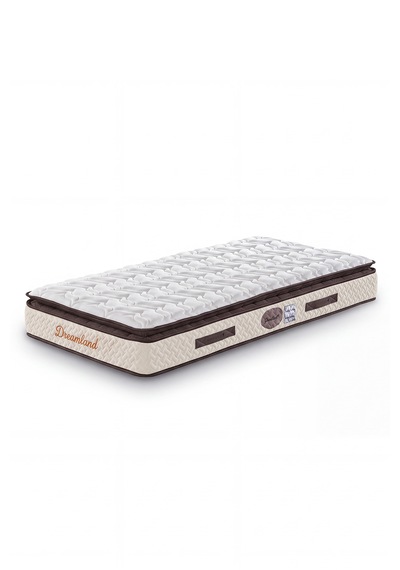 Junior Bedding Smart Tek Kişilik Yatak Ortopedik Yaylı Yatak Konforlu Ve Destekleyici Yatak Krem Kahverengi