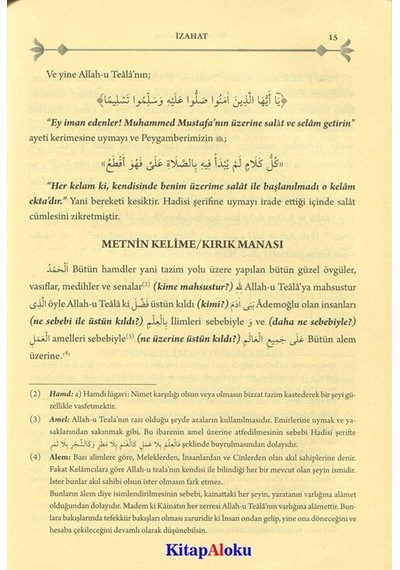 Talim Müteallim Kelime Kırık Manalı Türkçe Arapça Ciltli