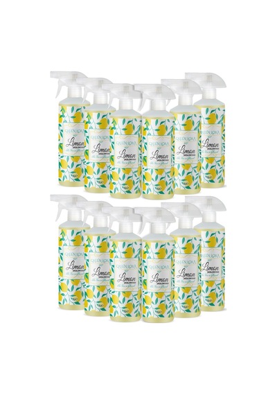 Green Lora 80 Derece Aloe Vera ve Gliserinli Limon Kolonyası Sprey Pet Şişe 1 L x 12