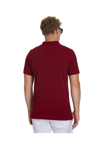 Hatemoğlu Bordo Regular Fit 100% Pamuk Polo Yaka Tişört