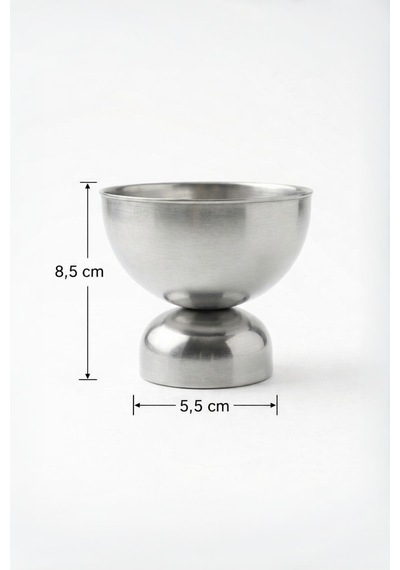 6'lı Stainles Steel Sofra Sunum Çerezlik Kahvaltılık Paslanmaz Çelik Kase Gümüş