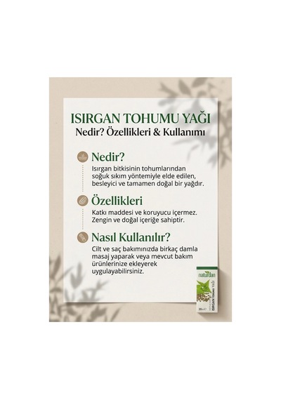 12 Adet - Isırgan Tohumu Nettle Seed Oil Yağı 20 Ml Diğer