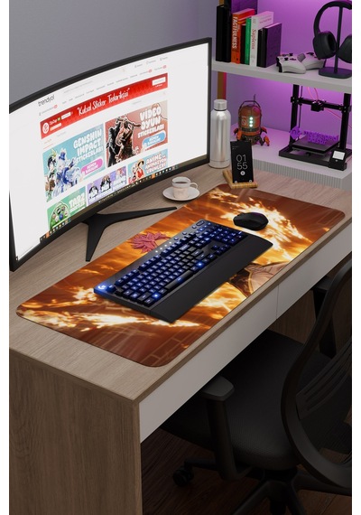 Fairy Tail Anime V1 - 90x40 Xxl Gaming Kauçuk Kaymaz Taban Mouse Pad Fare Altlığı