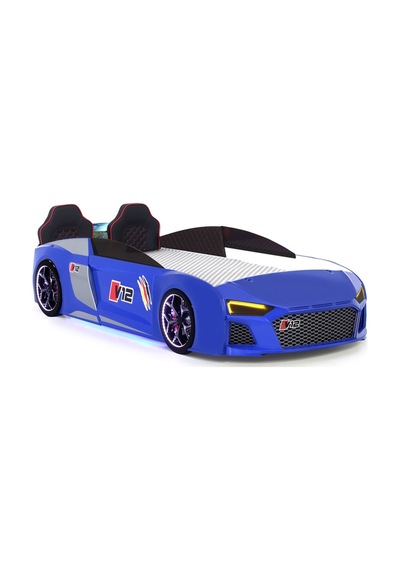 Mavi Arabalı Yatak V12 Audi Full Ledli Kumandalı Ve Müzikli Mavi Arabalı Yatak V12 Audi Full Ledli Kumandalı Ve Müzikli